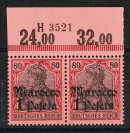 Deutsche Auslandspost Marokko, 1905, 29 HAN A, Postfrisch, Paar - Turkey (offices)