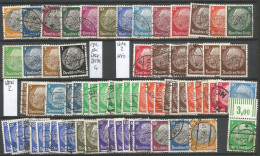 Germany Empire - Hindenburg - Small Lot Of The 2 WMK Incl. HVs And Pf.50 Brown X5pcs + P.15 Carmine Red - Incl. PERFIN ! - Gebruikt