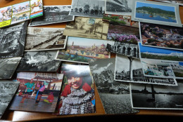 Lot Varia X 873  Stuks   Vnl Postkaarten Cpsm En Cpa Trams Steden Architectuur Wereld Diversen Items - 500 Postcards Min.