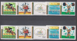 Olympics 1992 - Weightlifting - TURKMENISTAN - Set Perf.+imp. MNH - Sommer 1992: Barcelone