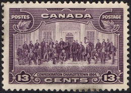 CANADA 1935 KGV 13c Purple, Confederation Conference Charlottetown 1864 SG348 MH - Unused Stamps
