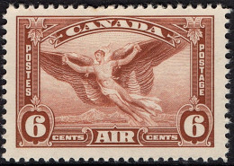 CANADA 1935 KGV 6c Red-Brown, Air Mail Daedalus SG355 MH - Unused Stamps