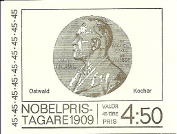 SWEDEN, 1969, Booklet 229, Nobelprice 1909, Mi662 - 1981-..