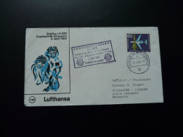 Lettre Premier Vol First Flight Cover Frankfurt Singapore Lufthansa 1965 - Eerste Vluchten