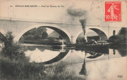 EPINAY SUR SEINE - Pont Du Chemin De Fer, Remorqueur Et Péniche. (ELD éditeur) - Tugboats