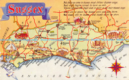 R177639 Sussex. Map Of Sussex. D. Constance Limited - Wereld