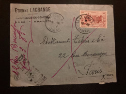 LETTRE ETIENNE LAGRANGE Pour La FRANCE (PARIS) TP AOF SOUDAN 10F OBL.16-10 1959 SAINT LOUIS RP + Cachets De Facteur - Briefe U. Dokumente