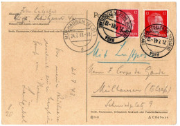 1,128, LATVIA, RIGA, 1943, STATIONERY TO GERMANY (MULHAUSEN) - Lettonie