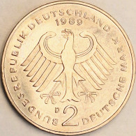 Germany Federal Republic - 2 Mark 1989 D, Kurt Schumacher, KM# 149 (#4843) - 2 Mark