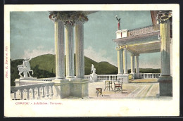 AK Corfou, Achilleion, Terrasse  - Griechenland