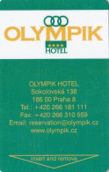 REPUBBLICA CECA  KEY HOTEL      Olympik Hotel Praha - Cartes D'hotel