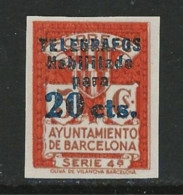 ● SPAGNA 1934 BARCELONA ● Edifil ** N.° 11s **  Unificato N.° 19 ** ️● Varietà: NON Dentellato ● Cat. 110 € ️● L. 1219 ● - Barcelone