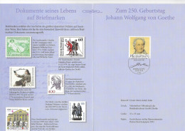 Postzegels > Europa > Duitsland > West-Duitsland >Das Goethe Jahr Zeit Für Erinnerungen (18351) - Lettres & Documents