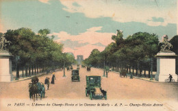 FRANCE - Paris - L'Avenue Des Champs Elysées Et Les Chevaux De Marly - A P - Colorisé - Animé - Carte Postale Ancienne - Champs-Elysées