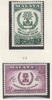 MALAYISCHER BUND  15-16, Postfrisch **, Weltflüchtlingsjahr, 1960 - Malaysia (1964-...)