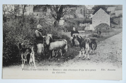 Cpa POILLY Sur THOLON Rentrée Des Champs D'un Troupeau De Chèvres - MAY13 - Sonstige & Ohne Zuordnung