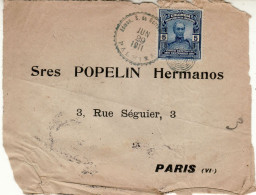 COLOMBIA 1911 LETTER SENT FROM PALMIRA TO PARIS /PART OF COVER/ - Colombie