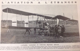 1912 AVIATION - L'AVIATION À L'ETRANGER - ANGLAISE ET ALLEMANDE - LA VIE AU GRAND AIR - 1900 - 1949