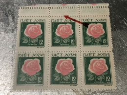 VIET NAM Stamps PRINT ERROR Block 6-1980-(12XU-no369 Tem In Lõi HAI HANG RANG-)6-STAMPS-vyre Rare - Viêt-Nam