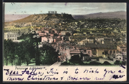 AK Athènes, Ortsansicht Mit Blick Zum Tempel  - Grèce