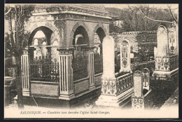 AK Salonique, Cimetière Turc Derrière L`église Saint-Georges  - Greece