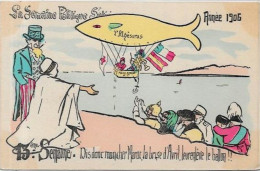 CPA FLEURY La Semaine Politique Satirique 1906 Non Circulé Algésiras Espagne Dirigeable Léopold II - Philosophie & Pensées