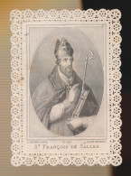IMAGE PIEUSE RELIGIEUSE CANIVET DENTELLE =   ST FRANCOIS DE SALLES     DOPTER  420     2 SCANS - Devotion Images