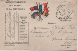 MILITARIA-Correspondance Des Armées De La République-carte-postale En Franchise - Weltkrieg 1914-18
