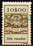 Fiscal/ Revenue, Portugal - Estampilha Fiscal -|- Série De 1929 - 10$00 - Gebruikt