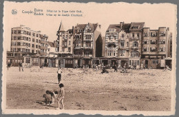 CPA CARTE POSTALE BELGIQUE  COXYDE-BAINS VILLAS SUR LA DIGUE CÔTE OUEST 1934 - Other & Unclassified