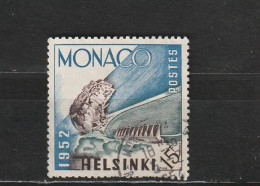 Monaco YT 391 Obl : Helsinki 52 , Stade Louis II - 1953 - Gebruikt