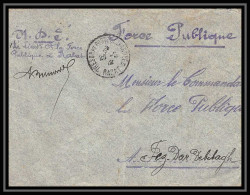 2061 Lettre (cover) Guerre 1914/1918 Maroc Force Publique Rabat Fès Dar Dbibegh - Cachets Militaires A Partir De 1900 (hors Guerres)