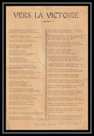 2595 Original De La Chanson Vers La Victoire Chant En Creole Camille SAINT SAENS Guerre 1914/1918 Guadeloupe Martinique - 2. Weltkrieg 1939-1945