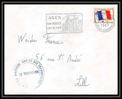 2530 Lettre Franchise Militaire FM N 13 ECOLE Militaire TRANSMISSION AGEN - 1961-....