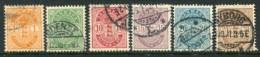 DENMARK 1895-1901 Arms Definitive Perforated 12¾ Set Of 6  Used.  Michel 34-36ZB, 37-39 - Used Stamps