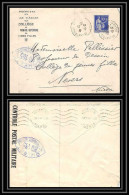 3741 Lettre France Guerre 1939/1945 Censure Type Paix Aix En Provence (Bouches-du-Rhône) Pour Nevers (nièvre) 1939 - 2. Weltkrieg 1939-1945