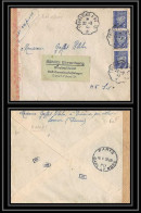 3680 Lettre France Guerre 1939/1945 Censure Convoyeur Tourcoing à Paris 1943  - Spoorwegpost