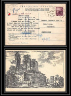 3657 Carte Postale (postcard) Italie (italy) Croix Rouge (red Cross) 1949 Pour Cambridge - 1946-60: Poststempel
