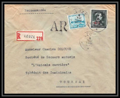 6010 Lettre Guerre War 1939/1945 Leuze Pour Tournay Recommandé 1942 - 2. Weltkrieg 1939-1945