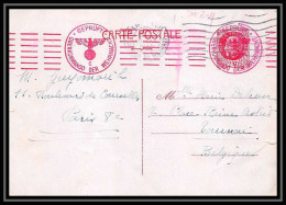 5968 Entier Postal Stationery Guerre War 1939/1945 Pétain Censuré Paris Pour Tournai Belgique (Belgium) 1942 - Cartes Postales Types Et TSC (avant 1995)