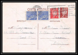 5964 Entier Postal Stationery Guerre War 1939/1945 Complement Pétain Censuré Paris Pour Tournai Belgique (Belgium) 1943 - 2. Weltkrieg 1939-1945