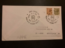 LETTRE Pour ALLEMAGNE  TP SYRACUSE L50 + L30 OBL.20 9 1980 CASSINO + VISITA DI SS GIOVANNI PAOLO II - 1971-80: Poststempel