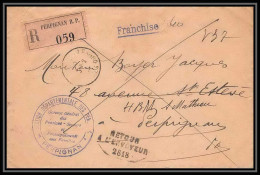 6830/ Lettre Recommandé Retour à L'envoyeur France Guerre 1939/1945 - Pour Perpignan 1940 - Guerre De 1939-45