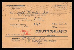 Lettre 2633 Prisonniers De Guerre Kriegsgefangenen War 1939/1945 Stalag 13A Camp 2392 D42  - WW II