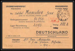 Lettre 2627 Prisonniers De Guerre Kriegsgefangenen War 1939/1945 Stalag 13A Camp 2392 D30  - WW II