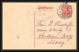 Lettre 1 3067 France Guerre War 1914/1918 Entier Postal Allemagne Voir Cachet Strasbourg Pour Lausanne Suisse 1916 - 1. Weltkrieg 1914-1918