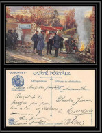 Lettre 1 3059 France Guerre War 1914/1918 Carte Postale (postcard) Dubonnet Scènes D'avant Poste 1914 Pour Bouches-du-Rh - Weltkrieg 1914-18