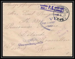 Lettre 1 2997 Prisonniers De Guerre Kriegsgefangenen War 1914/1918 Censuré Battersheim P Roussillon Isère 1917 - WW I