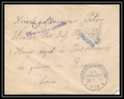 Lettre 1 2912 Prisonniers De Guerre Kriegsgefangenen War 1914/1918 Censuré Kerprich Hemmersdorf P Roanne Loire 1917 - Oorlog 1914-18