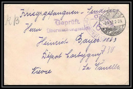 Lettre 1 2944 Prisonniers De Guerre Kriegsgefangenen War 1914/1918 Censuré Saarbrucken 3 P Nevers Nièvre 1917 - WW I